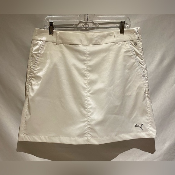 Puma Pants - Puma White Golf Skort Tennis Athletic Skirt with Built In Shorts 12